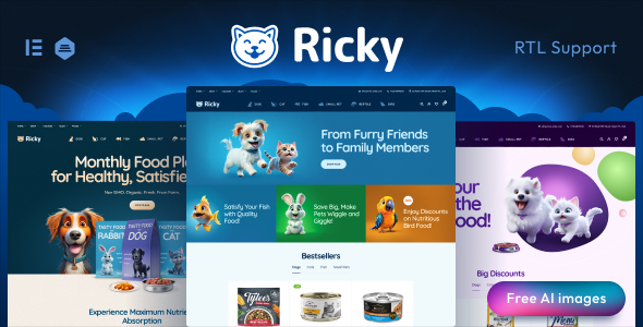 Ricky - Pet Shop  Care WooCoomerce Theme