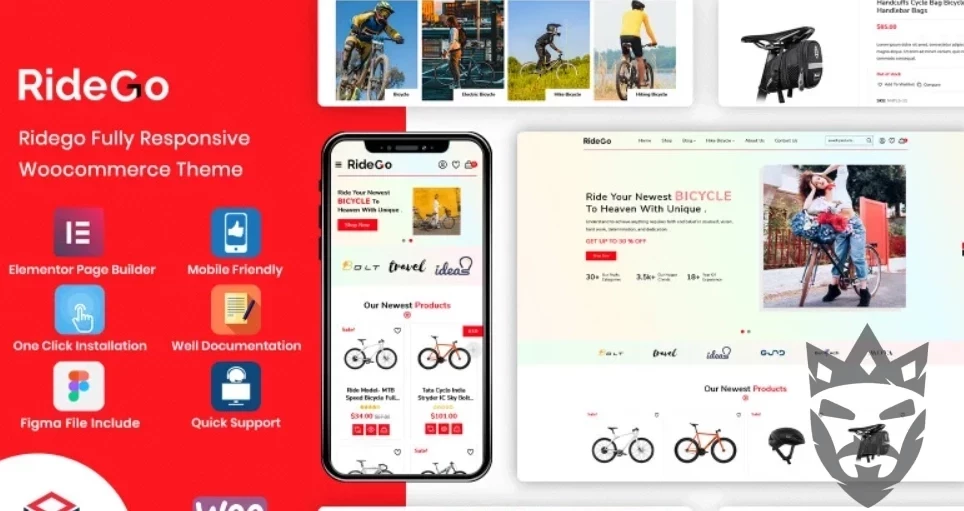 RideGo - Bicycle & Motorcycle Elementor WordPress Theme