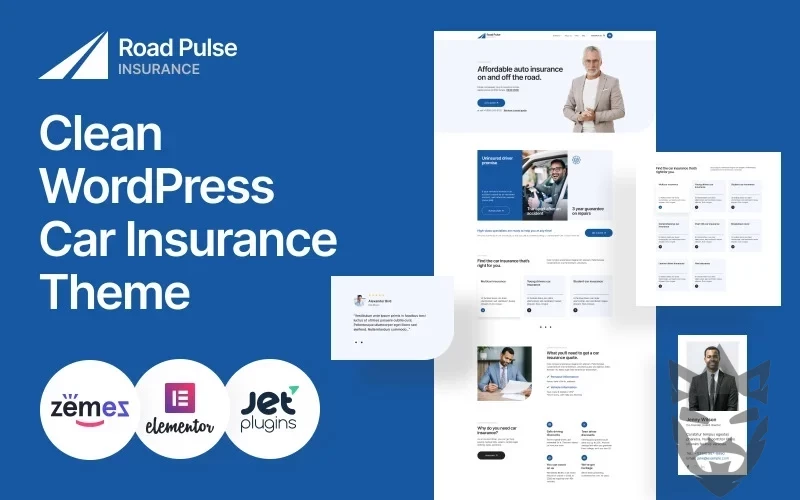 Road Pulse - Clean WordPress Car Insurance Theme WordPress Theme