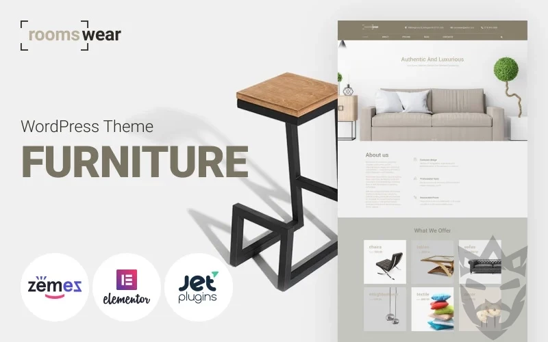 Roomswear - Furniture WordPress Elementor Theme WordPress Theme