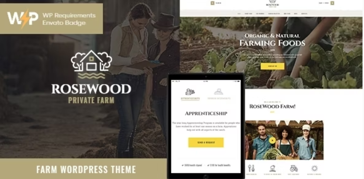 Rosewood | Eco Organic Farming Agricultural WordPress Theme