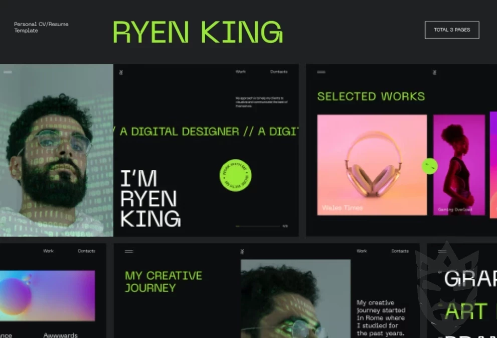 Ryen King - Personal CV/Resume WordPress Theme