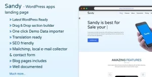 SANDYWP - Apps Landing Page WordPress Theme