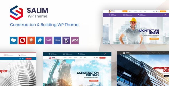 Salim - Construction and Building WordPress Theme