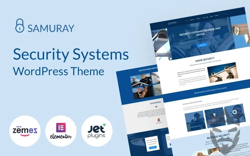 Samuray - Elementor-based security WordPress Theme