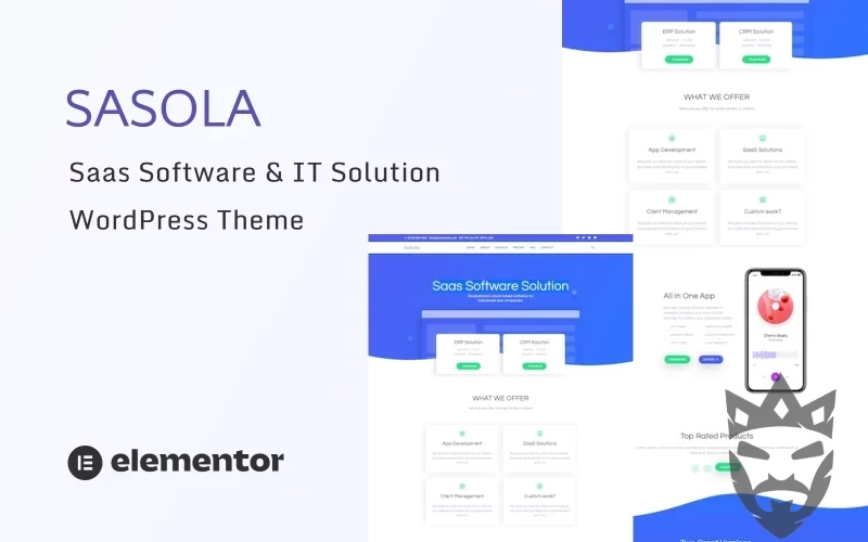 Sasola - SaaS Software and IT Solution WordPress Theme