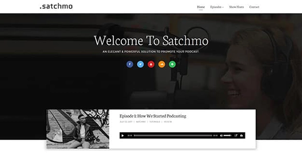 Satchmo Podcasting WordPress Theme