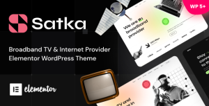 Satka - Satellite TV  Internet Provider WordPress Theme