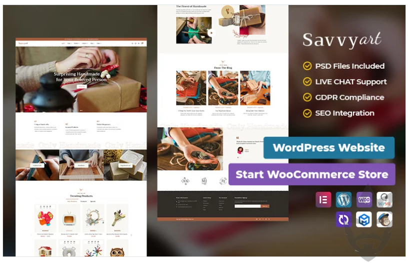 SavvyArt - Handmade  Crafting - Best of Conversion-Friendly WooCommerce Theme