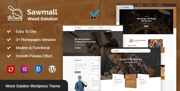 Sawmall - Carpenter and Craftman WordPress Theme