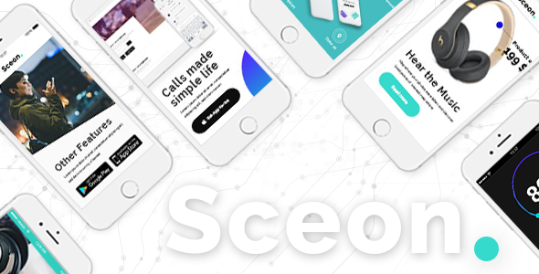 Sceon - App Landing Page  Startup Theme