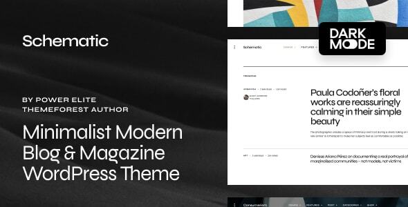 Schematic - Minimalist Blog  Magazine WordPress Theme