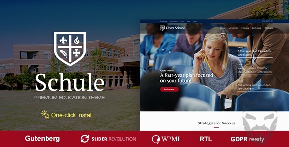 Schule - School  Education WordPress Theme with LMS