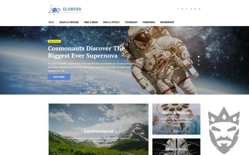 Science News Portal & Magazine WordPress theme WordPress Theme