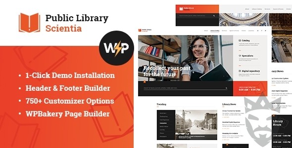 Scientia | Public Library  Book Store Education WordPress Theme