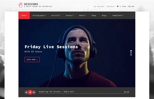 Sessions Music WordPress Theme By CSSIgniter