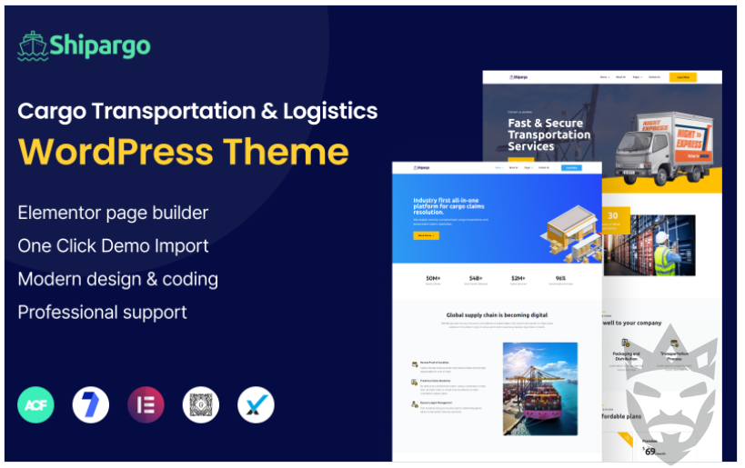 Shipargo - Cargo Transportation And Logistics Wordpress Theme