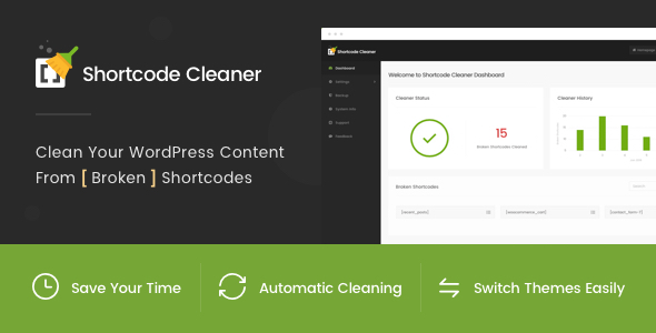 Shortcode Cleaner - Clean WordPress Content from Broken Shortcodes