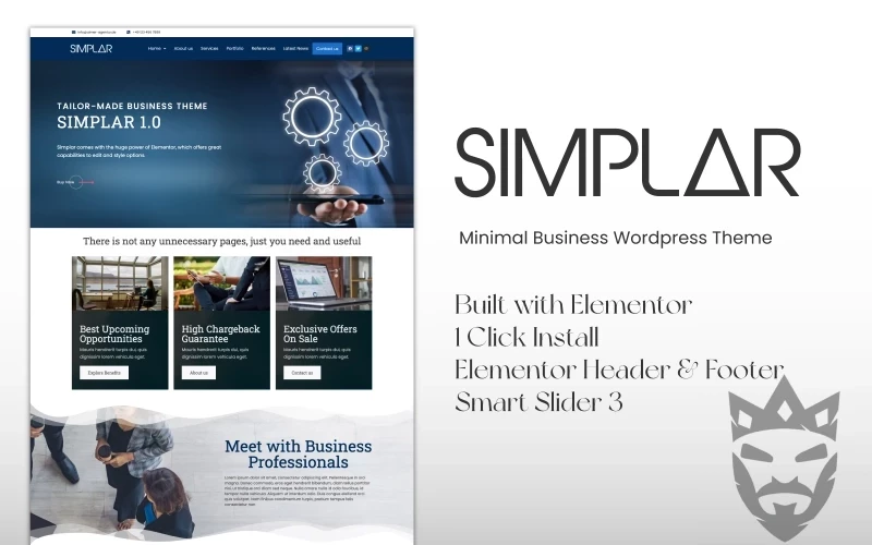 Simplar - Award Winning Minimal Business Wordpress Theme WordPress Theme