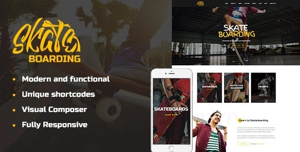 Skateboarding Community & Store WordPress Theme