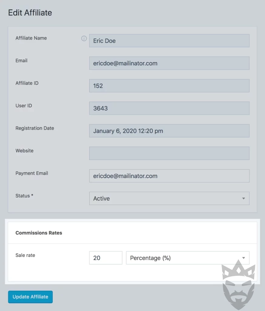 SliceWP - Affiliate Commission Rates Add-On