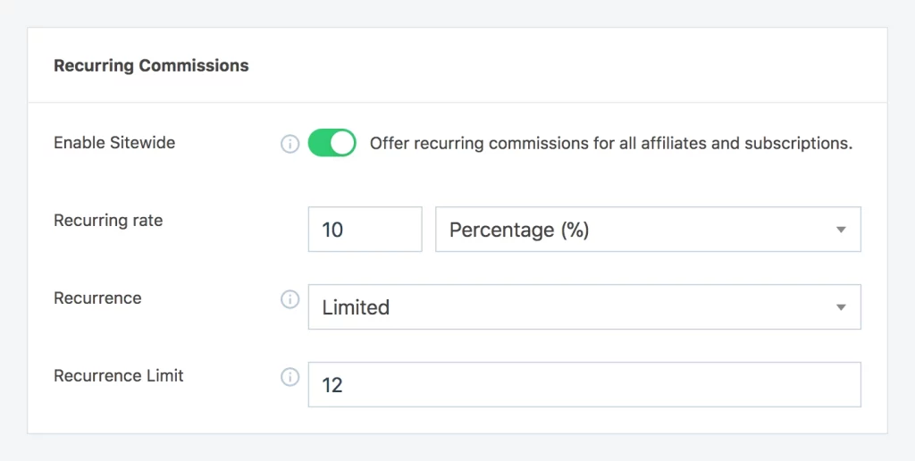 SliceWP - Recurring Commissions Add-On