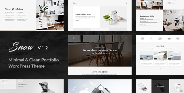 Snow | Minimal  Clean WordPress Portfolio Theme