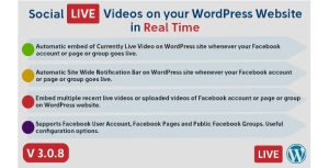 Social Live Video Auto Embed for WordPress