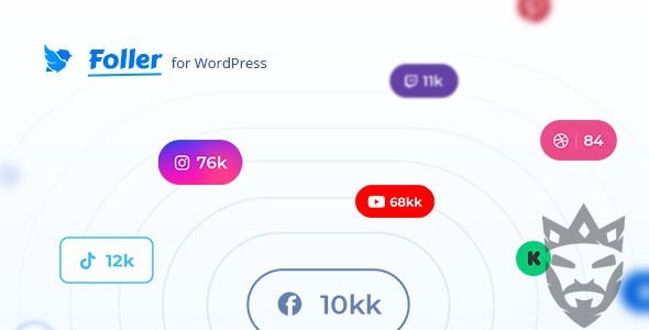 Social followers bar for WordPress – Foller