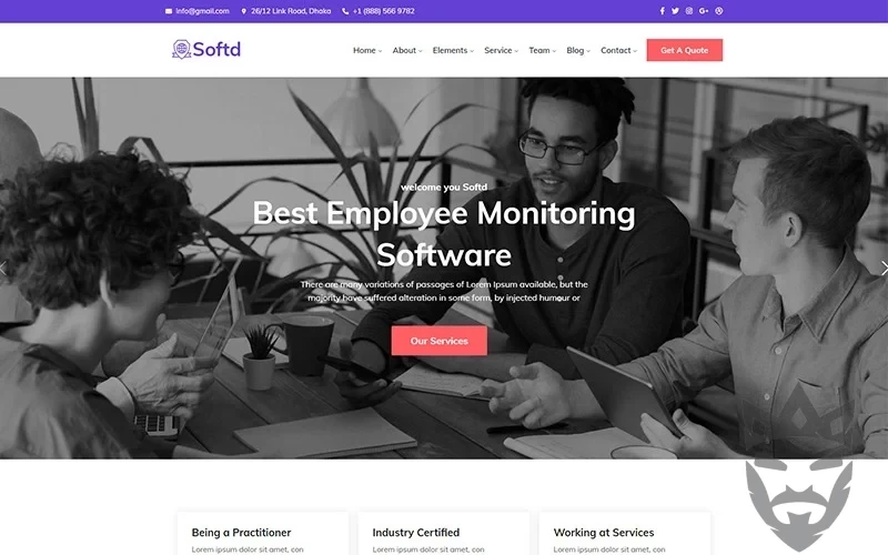 Softd - IT Solution Company Responsive WordPress Theme