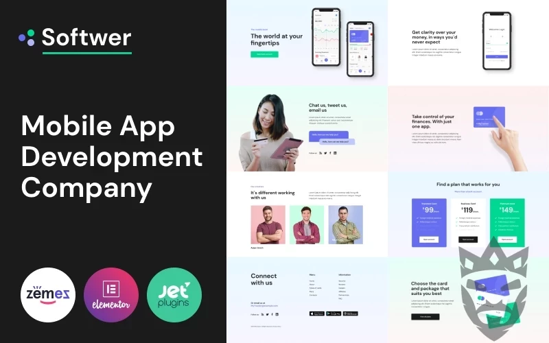 Softwer - Mobile App Development Company Website Template WordPress Theme