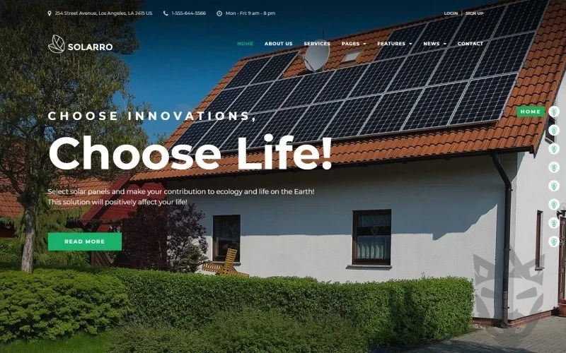 Solarro - Solar Energy Company WordPress Elementor Theme WordPress Theme