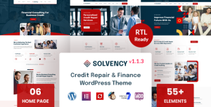 Solvency - Finance  Credit Repair WordPress Theme