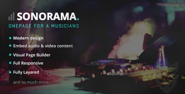 Sonorama - Music Band  Musician WordPress Theme