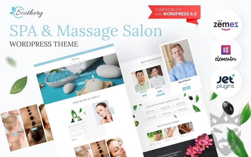 Soothery - SPA & Massage Salon Responsive WordPress Theme