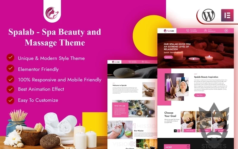 Spalab - Spa Beauty and Massage Wordpress Theme WordPress Theme