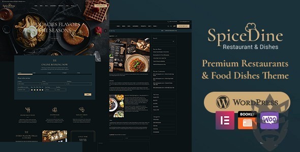 SpiceDine - WordPress Theme For Hotels  Restaurants