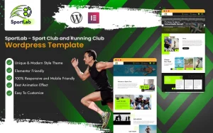 SportLab - Sport Club and Running Club Wordpress Template WordPress Theme