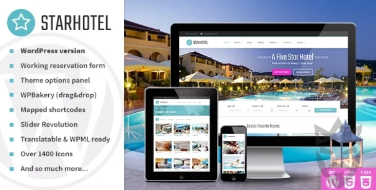 Starhotel - Hotel WordPress Theme