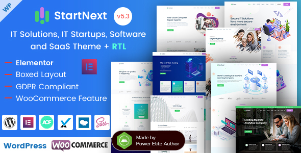 StartNext - IT Startup  Technology Services WordPress Theme