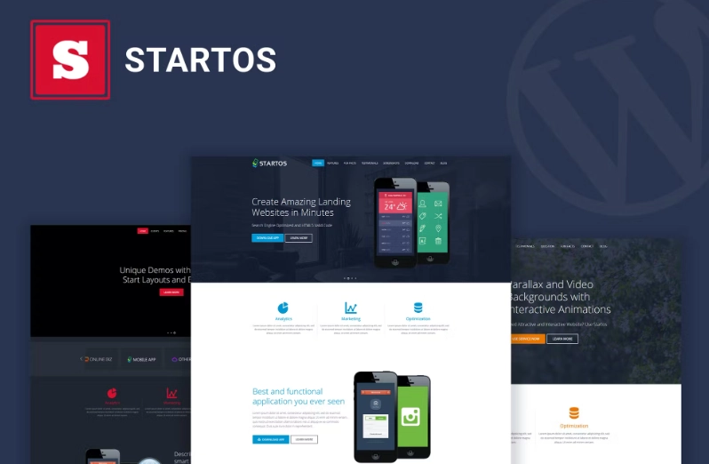 Startos - Modern App Landing Page WordPress Theme