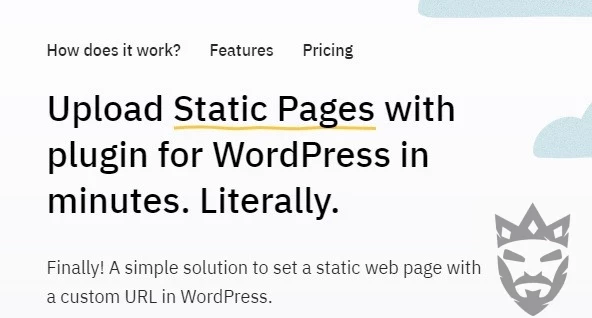 Static HTML - Upload Static Pages With Plugin For WordPress in Minutes