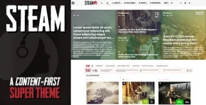 Steam - Responsive Retina Review Magazine Theme