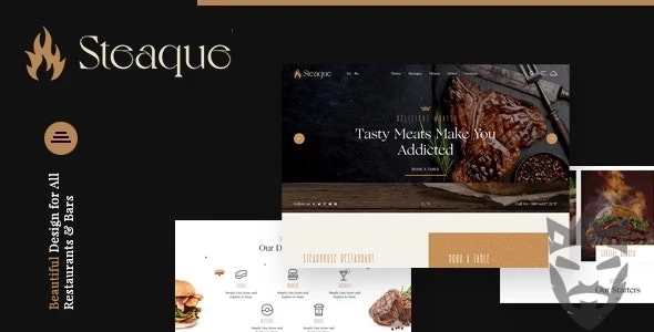 Steaque | Restaurant and Cocktail Bar WordPress Theme