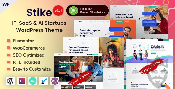 Stike - Technology  SEO IT Startup Elementor WordPress Theme