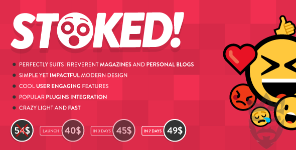 Stoked! - Irreverent Viral Magazine and Personal Blog WordPress Theme