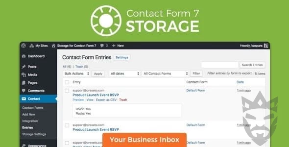 Storage for Contact Form CF