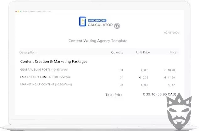 Stylish Cost Calculator Premium