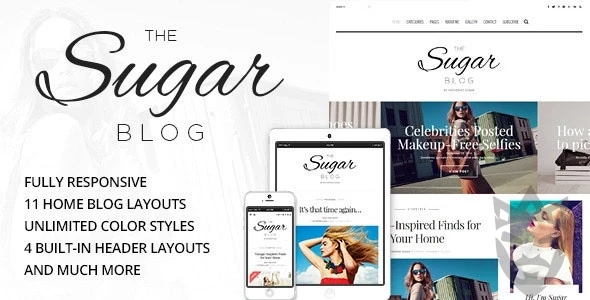 Sugar - Clean & Personal WordPress Blog Theme