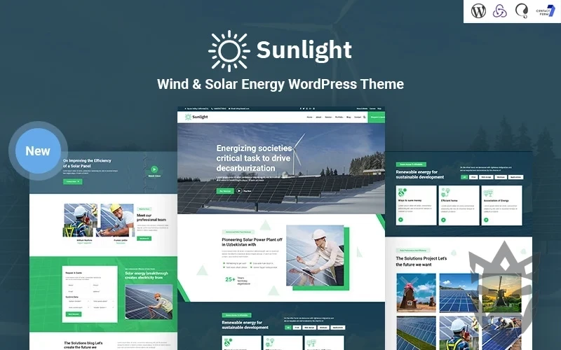 Sunlight - Wind and Solar Energy Responsive WordPress Theme